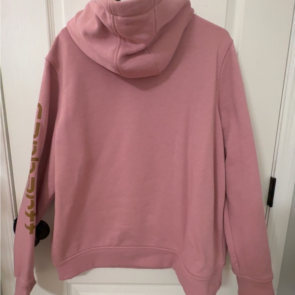 Carhartt Rose Pink Hoodie with Gold Logo - Picture 2 of 2